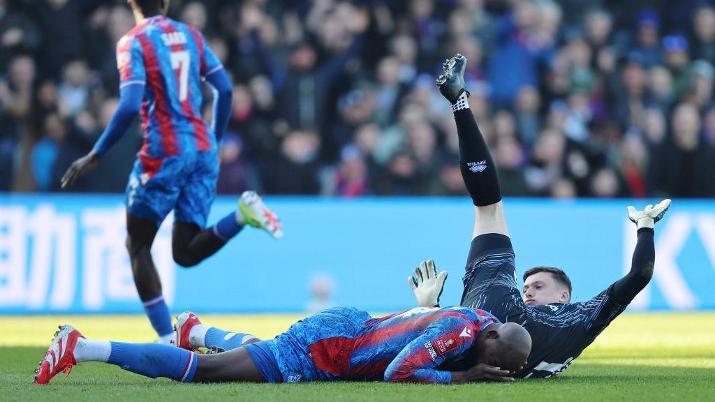 Jean-Philippe Mateta Suffers Head Injury in FA Cup Clash After Keeper's Reckless Challenge