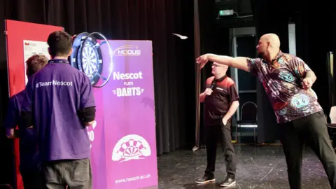 Darts Legends Inspire Math Skills at Surrey College